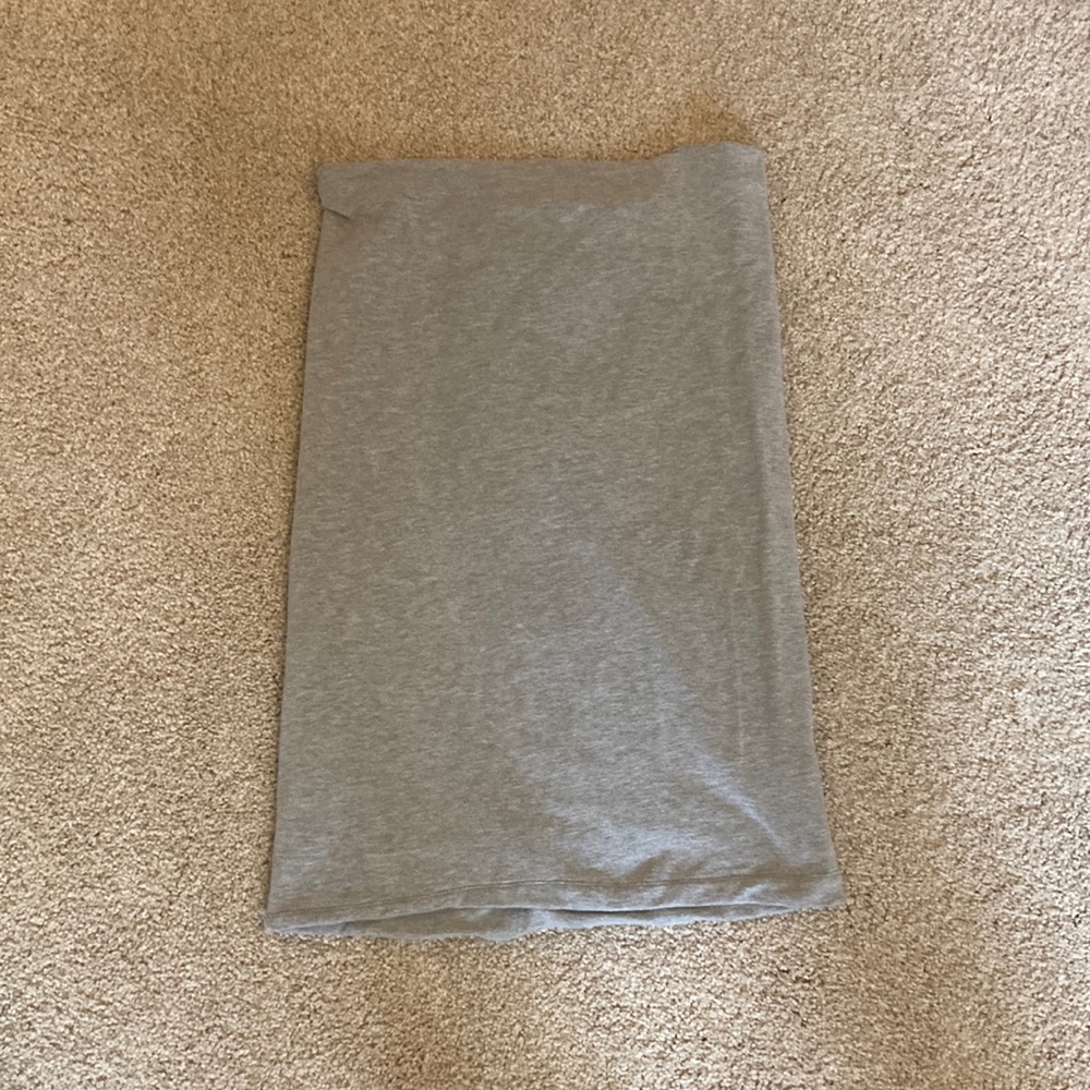 Grey Tight Knee Length Skirt